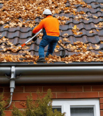 Roof maintenance team